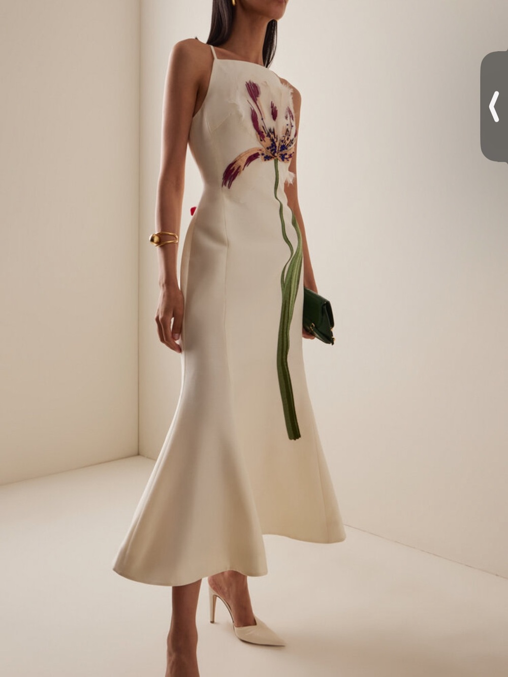 Leo Lin Regina Embellished Wool-Blend Midi Dress - Picture 3 of 3